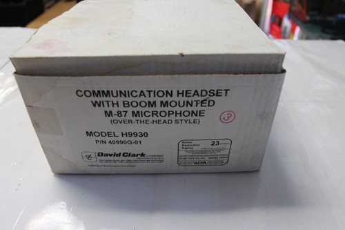 David Clark Headphones Dual Volume Control with Microphone H9930 40990G-01 MINT! - Picture 11 of 13