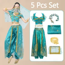 New Princess Costumes Indian Dance Embroider Bollywood Jasmine Party Cosplay