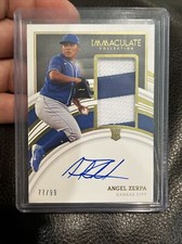 Angel Zerpa 2022 Immaculate #156 Rookie Patch Auto RPA /99 Royals