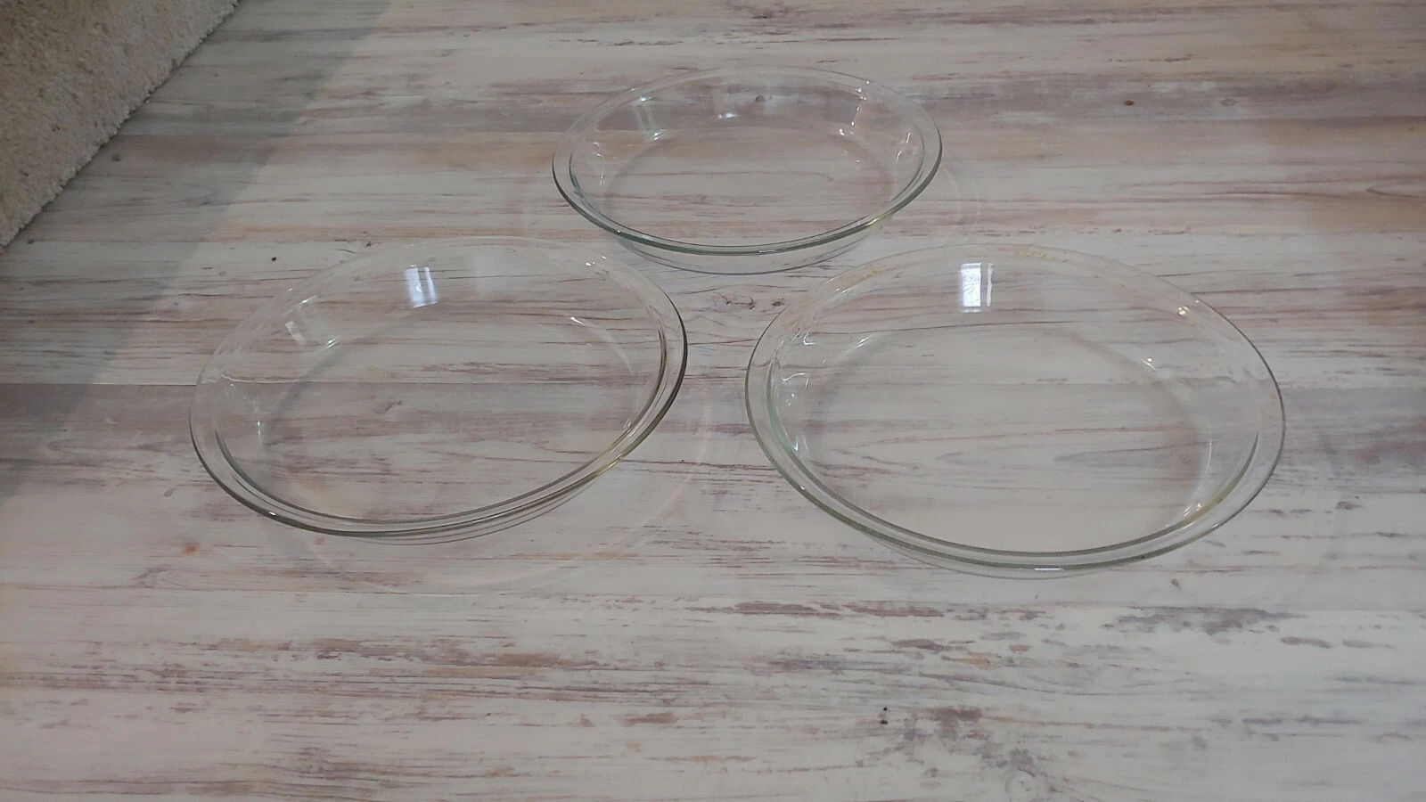 3 Vintage Pyrex Pie Plates 209 Free Shipping 9" or 23cm Great Condition