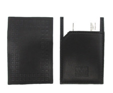 NEUE Galerie Business Card Case Slim Credit Card Case Holder Leather Black