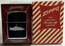 Vintage 1960 T&C Zippo - Hand-painted Graphic - USS San Pablo (AGS-30) - MIB
