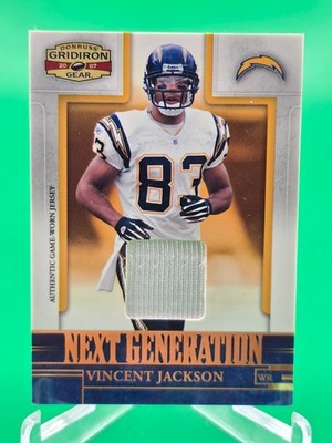 2007 Gridiron Gear Next Generation Game Worn Jersey VINCENT JACKSON 237/250 NG30