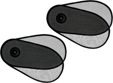 2 PCS Car Window Shade for Baby, Rotatable Car Window Shades with Suction Cup, 1
