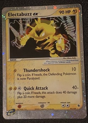 Pokémon Electabuzz ex 97/109 EX Ruby & Sapphire Holo Rare Vintage 2003
