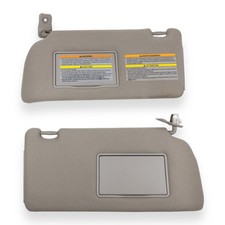 2005-2012 Nissan Pathfinder Driver Passenger Side Sun Visor Pair Set Gray Cloth