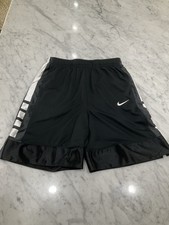 Nike Elite Boy Basketball Shorts Size XL, Black and White Stripe