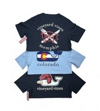 Vineyard Vines Boys 3-Pack T-Shirts Size 6   2 Blue  1 Light Blue   NWT