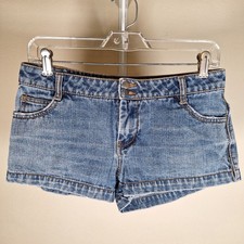 Mossimo Vintage Y2K Micro Mini Cheeky Jean Denim Shorts Juniors 5