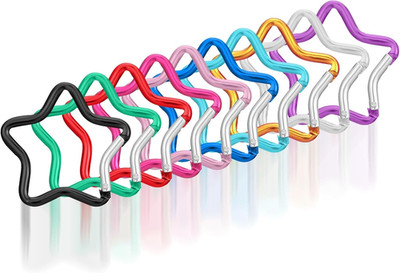 Karabiner Haken Set 10er bunt leicht für Outdoor Schlüssel Rucksack Wandern