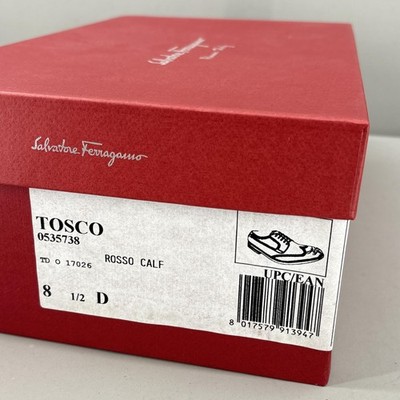 Salvatore Ferragamo Shoes Men 8.5 Red Orange TOSCO Wingtip  display picture 1