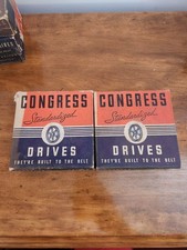 2 NOS Congress Standardized Drives 5 OD 1/2 Bore V-Grooved Pulley, Type A USA