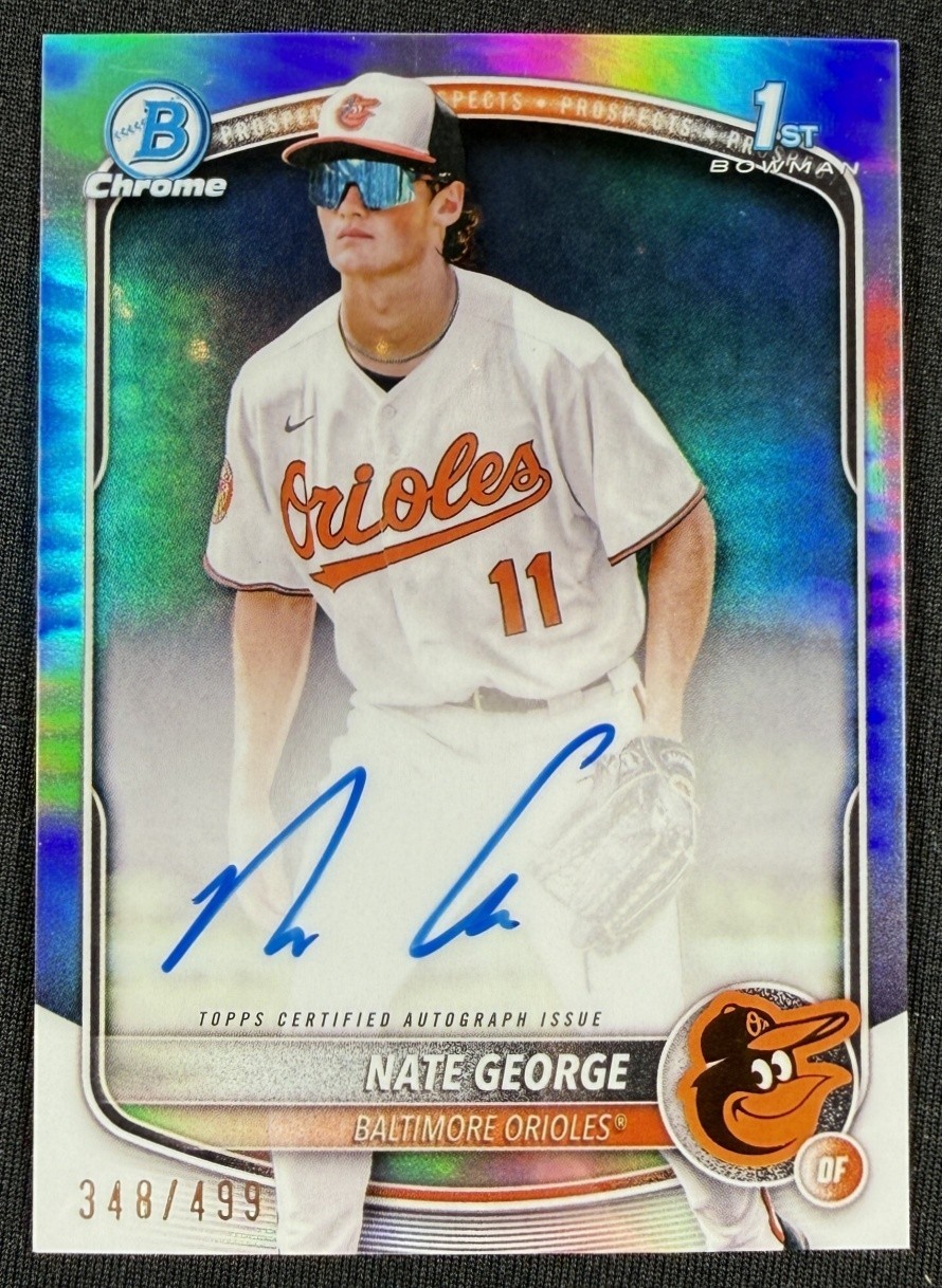 2025 Bowman Chrome Nate George 1st Bowman Chrome Refractor Auto /499
