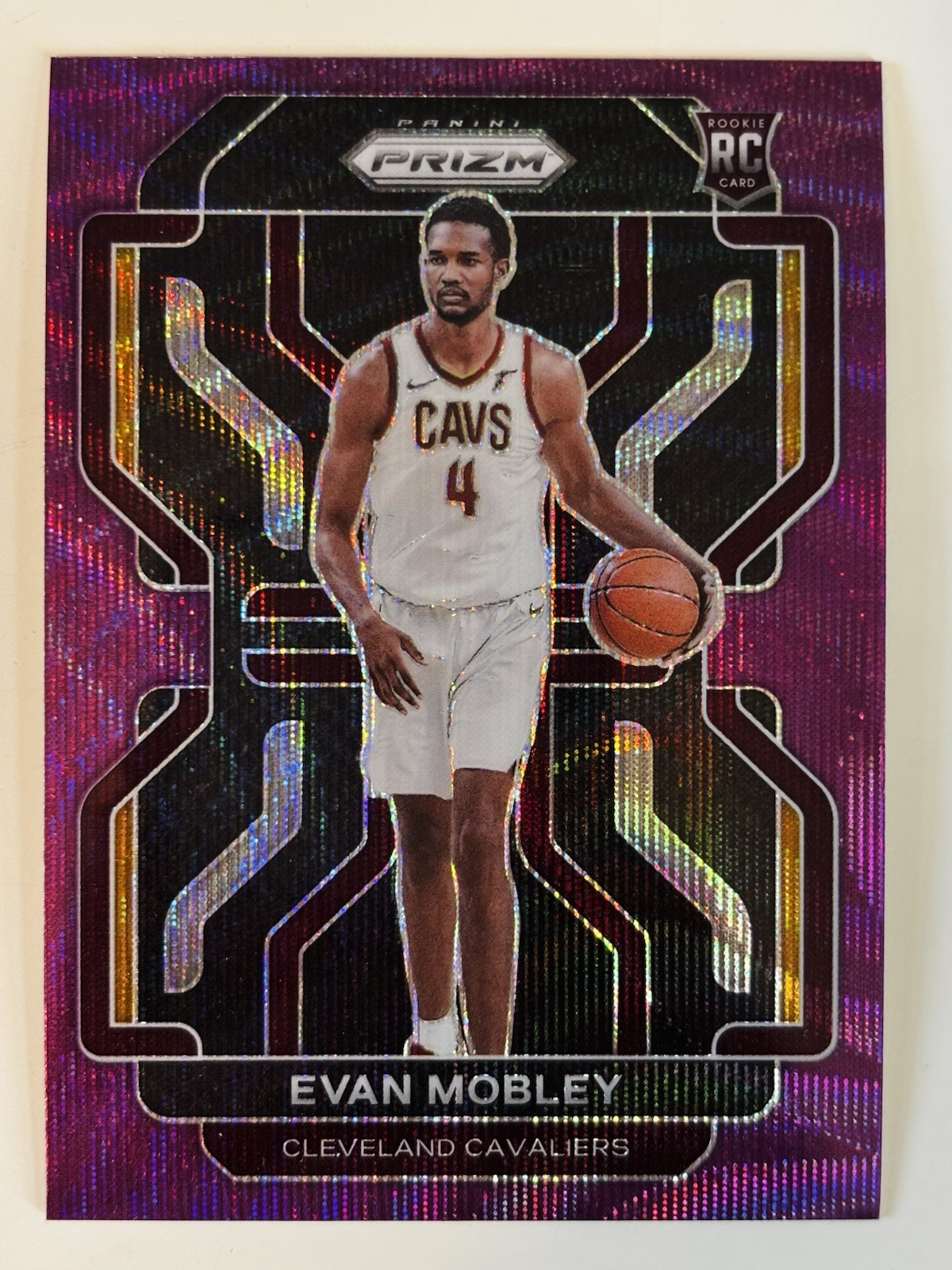 2021-22 Panini Prizm - Evan Mobley #325 Purple Wave Prizm (RC)