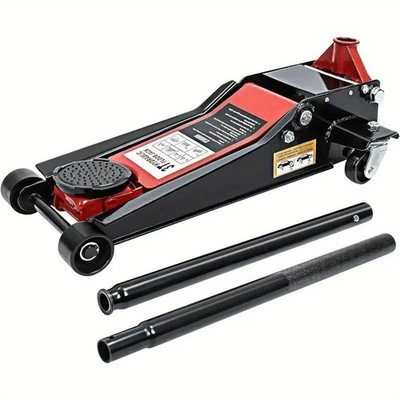 3 Tonnen Hydraulischer Flachwagenheber Doppelpumpe Auto Garage Bodenheber
