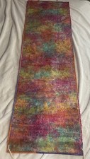 Hand Dyed Batik Fabric Yoga Mat, 100% Cotton Fabric With 100% Cotton Batting