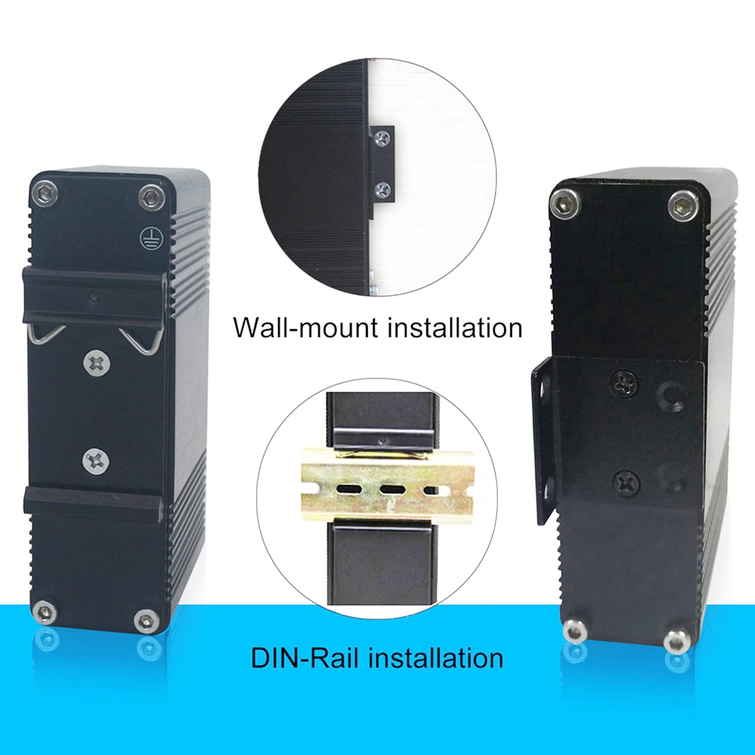 Hardened Industrial Gigabit Ethernet Switch 5-Port Mini Industrial Switch 10/...