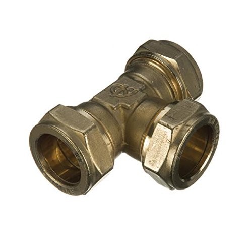 1 x 22mm Brass Compression Equal Tee Pipe Fitting Plumbing