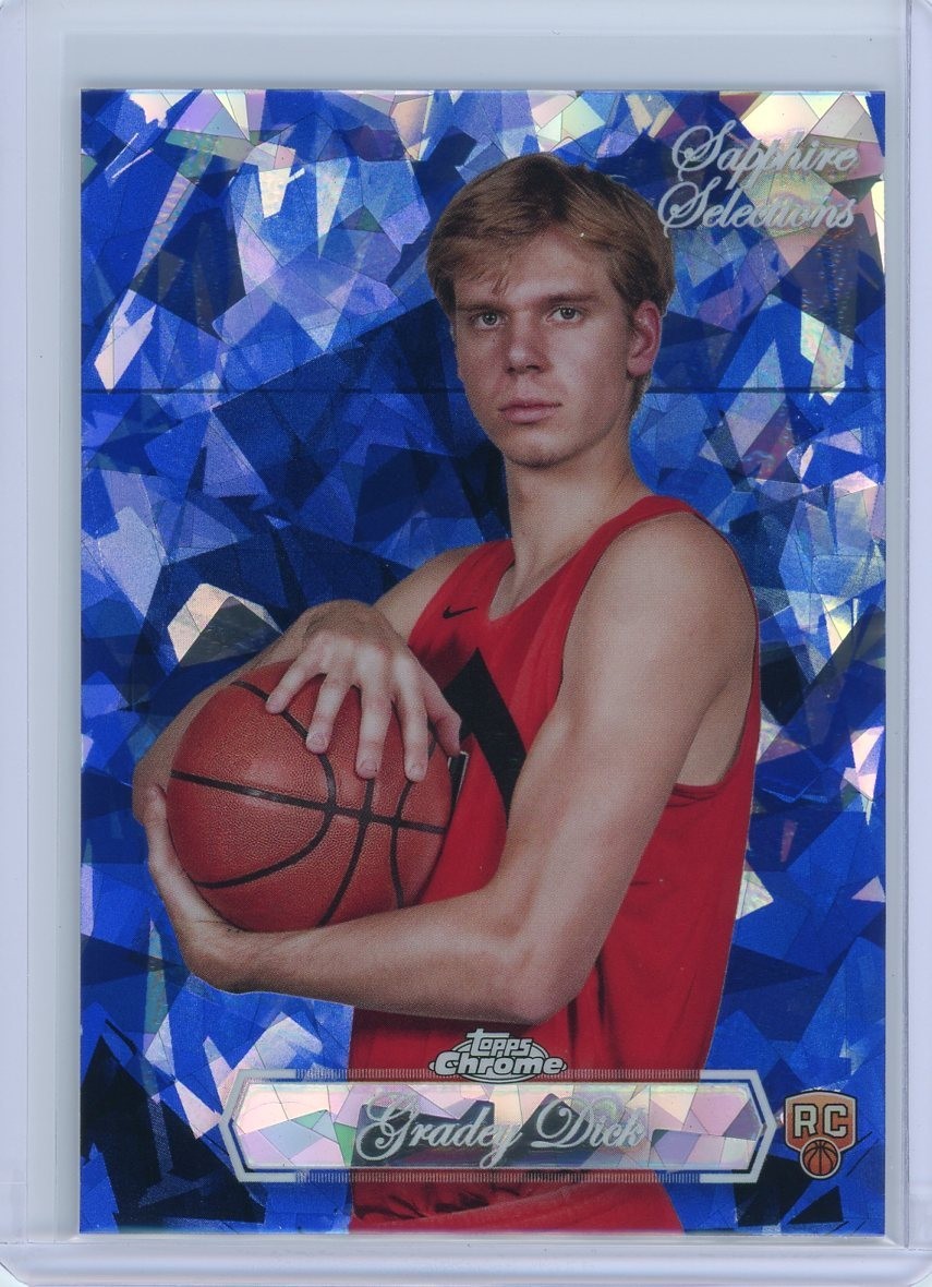 2023-24 Topps Chrome Sapphire Gradey Dick SS-7 Sapphire Selection RC Raptors