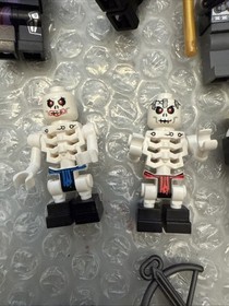 7 Authentic Ninjago Minifigure Lot 2170 Cole, Whiplash 2506 Chokun + W/ Weapons!