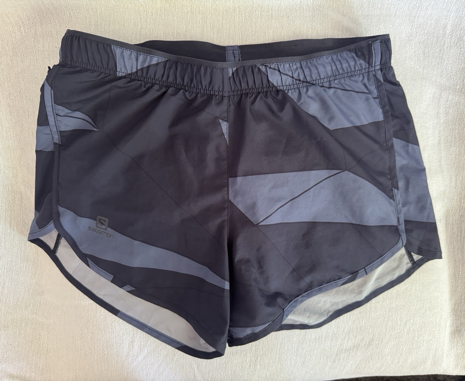 Pantaloncini Salomon atletica corsa palestra donna taglia small modello blu foderati in ottime condizioni