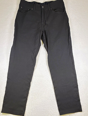 Gerry Work Gray Canvas Stretch Straight Leg Flat Front Pants Men s 32 Reg (A39)