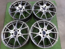 Weds Leonis Le02B 17 Inch Gray/Polished 17X7J 47 Pcd114.3 5H Aluminum Wheels 4 P