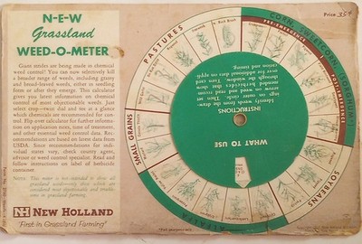 1962 New Holland N-E-W Grassland Weed-O-Meter