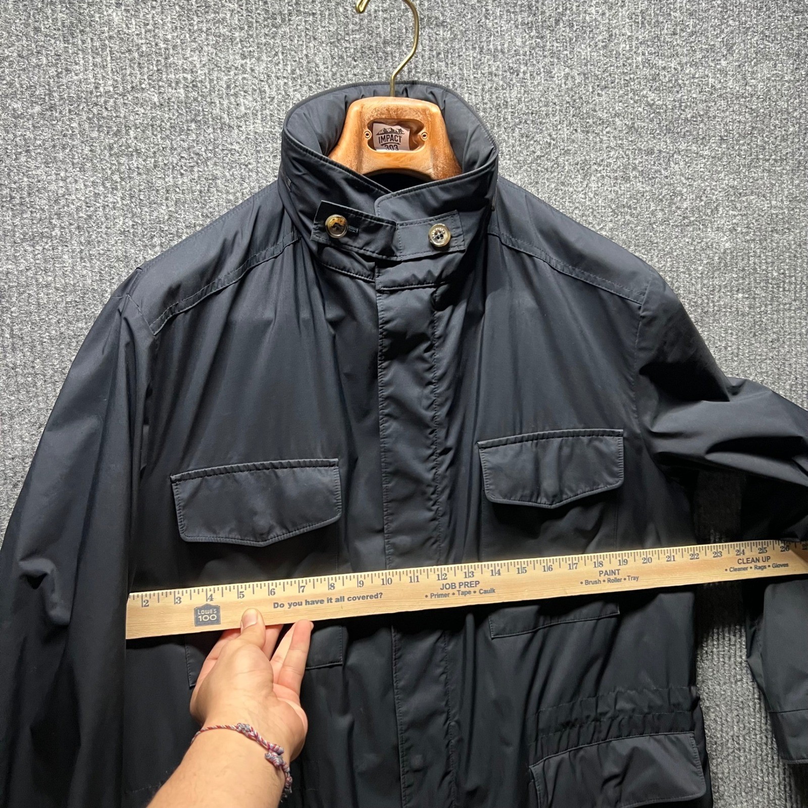Loro Piana Men's Black Cashmere-Lined Traveller Field Jacket 50 image 3