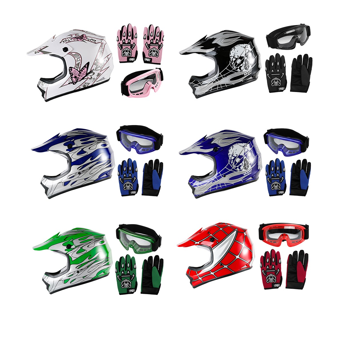 Goggles Kids Motor Helmet Teen Dirt Bike Helmet Youth Kids MTB