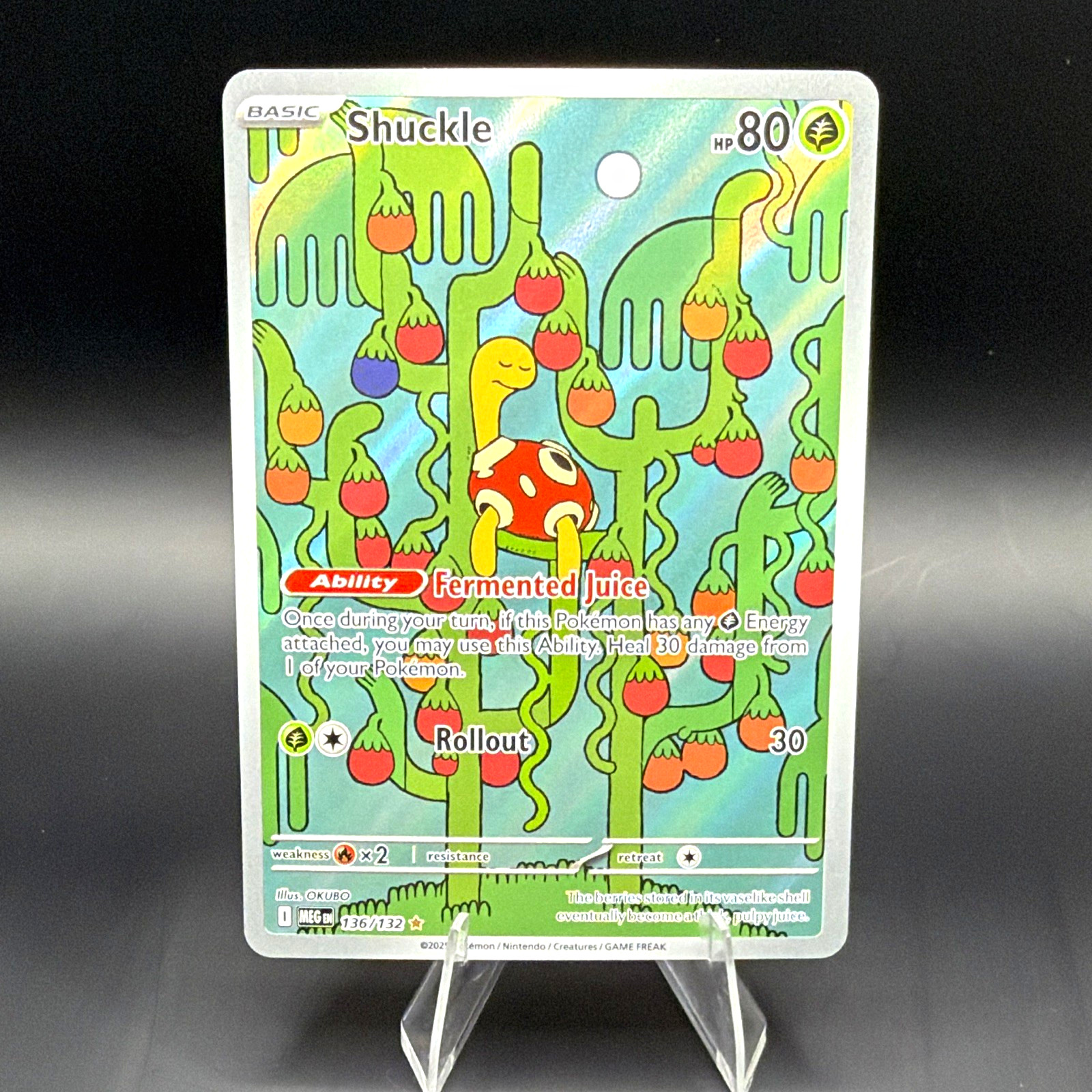 Shuckle 136/132 Me01: Mega Evolution Illustration Rare Full Art Holo
