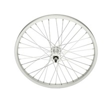 20” Alloy Durable Front Bicycle Wheel– 36 Spoke 14G Chrome, 25mm Single Wall Rim
