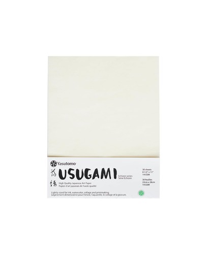 Yasutomo Usugami Paper, Size 8 1/2" x 11", 30 Sheets, Arts and Crafts Supplies