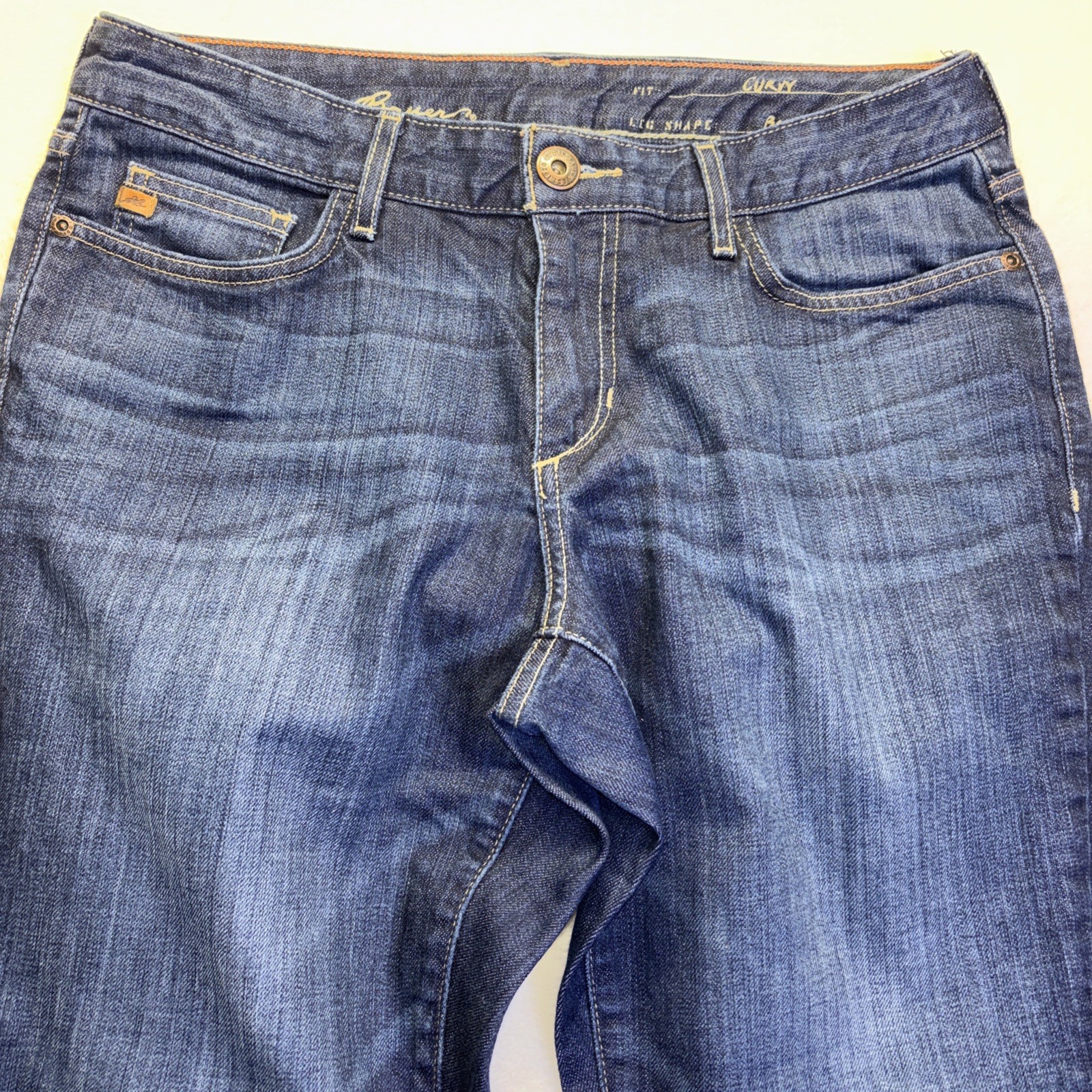 Eddie Bauer  Curvy Bootcut Denim Blue Jeans Sz 8 Med Wash Stretch