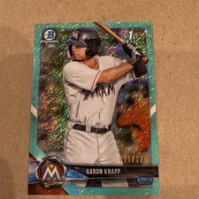 2018 Bowman - Chrome Prospects Aaron Knapp #BCP5 Green Refractor /125 ( RC)