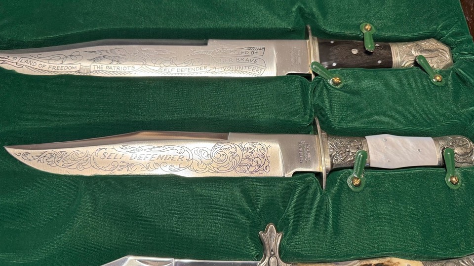 Set of 12 Handmade Parker Bowie Knives - Matched Serial #s 001/1200 Jim ...