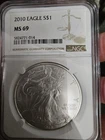 2010 Silver Eagle NGC MS69