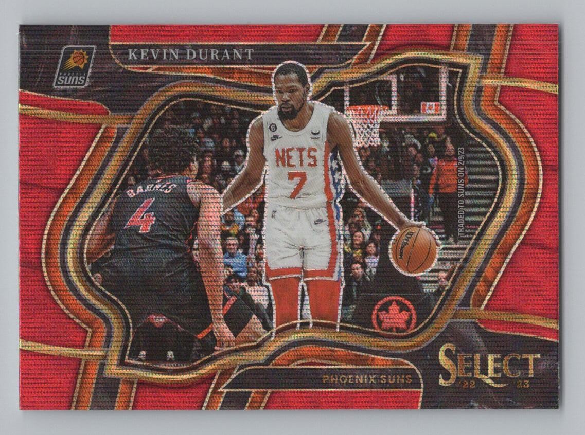 Kevin Durant Courtside 2022-23 Panini Select Red Wave Prizm