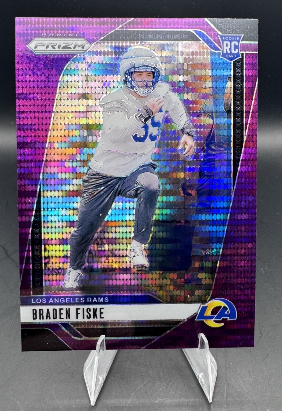 2024 Panini Prizm - Rookies Braden Fiske #310 Purple Pulsar Prizm (RC)