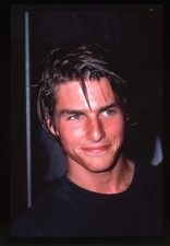 Tom Cruise Candid 1980's Candid Paparazzi PhotoOriginal 35mm Transparency 