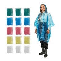 30X Einweg Regenponcho Notfallponcho Festival Transparent Leicht