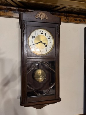 Antique Gustav Becker Regulator Wall Clock  30  Pendulum Chime For Repair S1