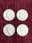 🔥🔥🔥LOT OF (4) WASHINGTON SILVER QUARTERS ~1961-62-63-64~ CIRCULATED