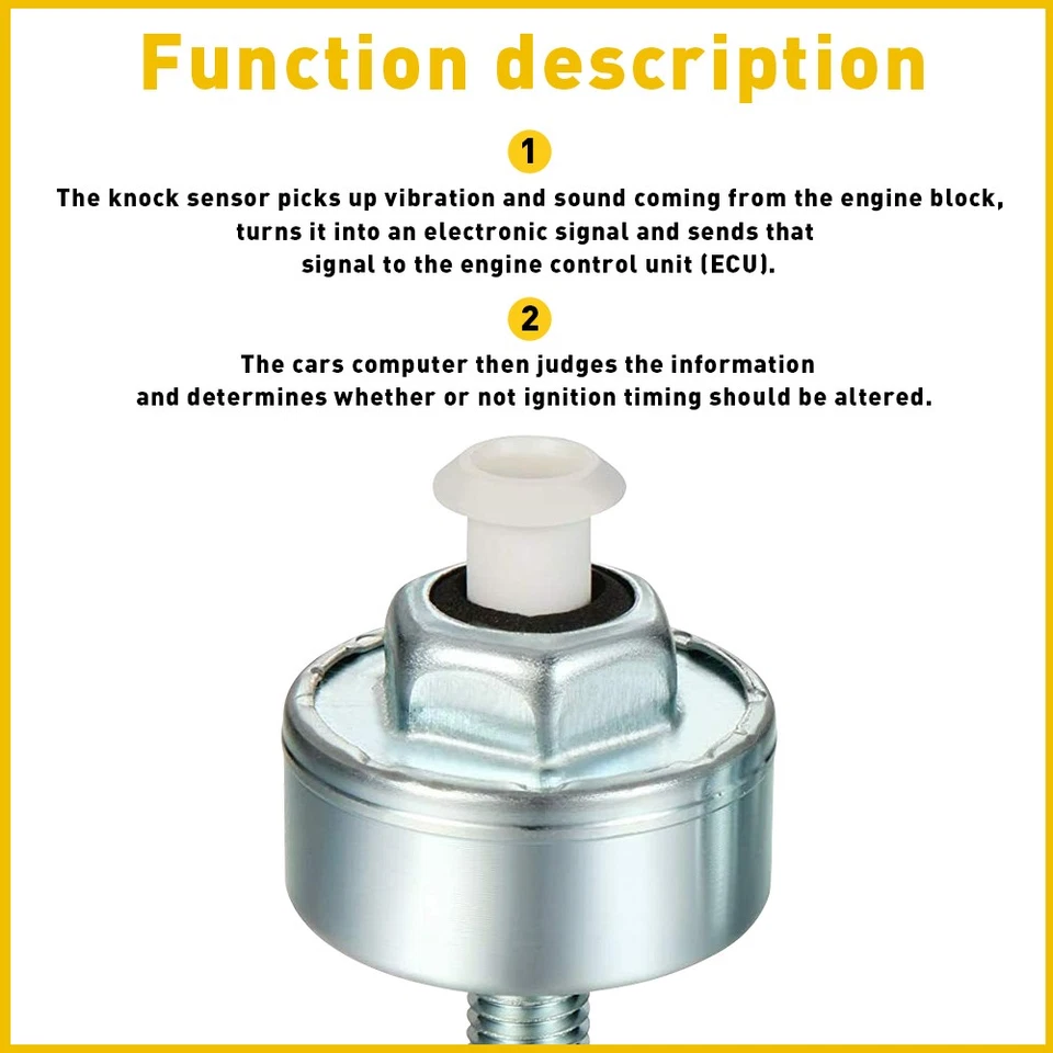 2X Knock Sensor w/ Harness for Chevy GMC 1500 2500 Cadillac Hummer H2 4.8/5.3/6. - Image 4 of 4