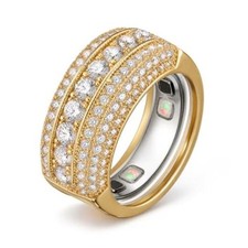 14K Gold Plated Pave Smart Ring Cover Compatible with Oura Ring Size 9 Gold01