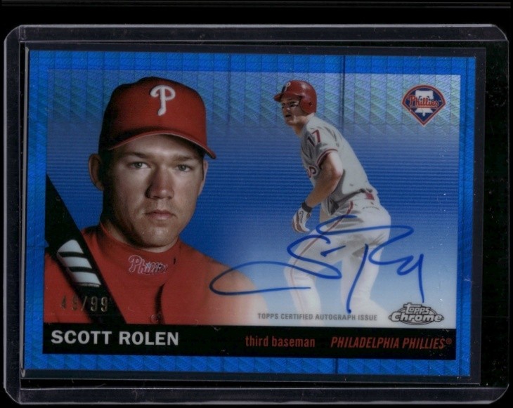 2025 Chrome Platinum Scott Rolen #CPA-SR Chrome Auto Blue Prism Refractor /99