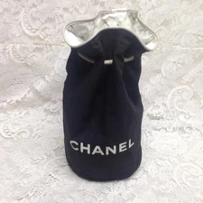 Chanel, Small Drawstring Pool Bag-Backpack 11in x 6.5in D