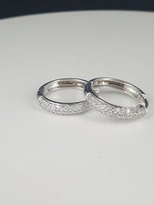 natural diamond hoops 18kt gold