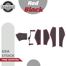 Black/Red CNC Driver Passenger Front Rear Foot Pegs Shift Lever Brake Pedal
