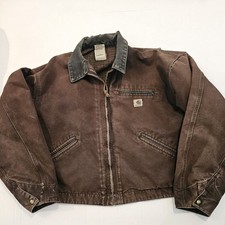 2007 Carhartt Brown Detroit Blanket Lined Mens Jacket J97 DKB- Size 2XL